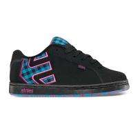 Etnies Girls Kids Fader Skate Shoes Black Blue Pink UK 3.5  