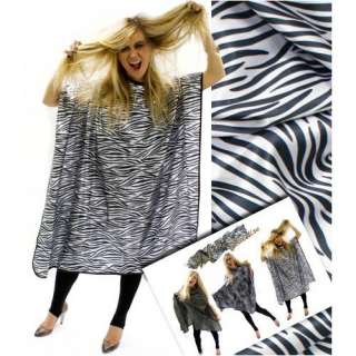Hair Tools Zebra Print Hairdressing Gown Cutting Cape  