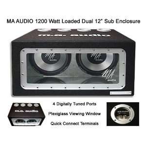 MA Audio MA12BPX 1200 Watt Dual 12 Bandpass Box Car Sub 