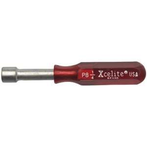  Xcelite P8, 1/4 x 3 1/2 Compact Standard Nutdriver, Red 