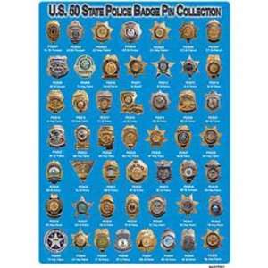  State Police Badge Pin Set 50Pcs Patio, Lawn & Garden