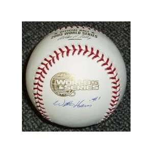   Willie Harris Signed Baseball   2005 World Series