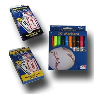  Back to School MLB Multi Team Math Flash Cards and 10 pk 