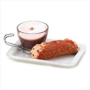  Whimsical cannoli and cappuccino candles