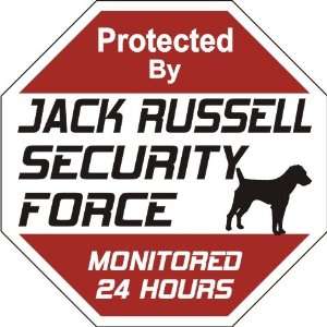   Jack Russell Dog Yard Sign Security Force Jack Russell