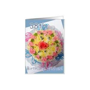  38th Birthday   Floral Cake Card Toys & Games