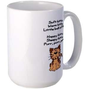    Soft Kitty Lyrics Geek Large Mug by  