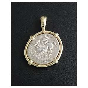  Ancient Greek Stater Winged Pegasus Coin Pendant 