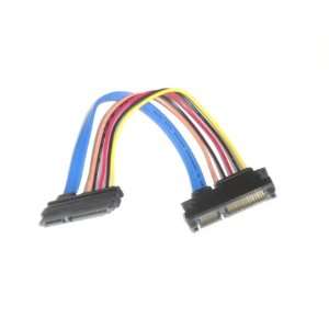  22 Pin SATA Male to Female 5 wire 8 Inch Extension Cable 