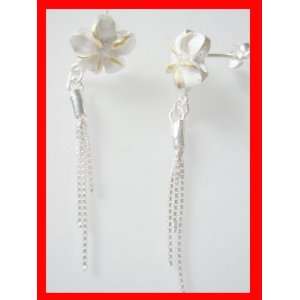   CZ Tassle Dangle Earrings Sterling Silver #0300 
