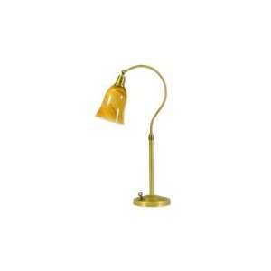  Hyde Park Table Lamp Weathered Brass w/Art Glass by House 