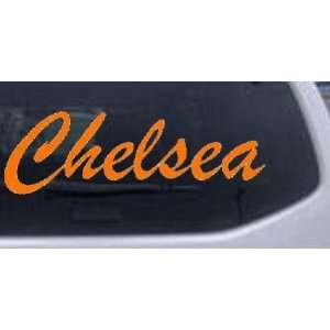  Chelsea Car Window Wall Laptop Decal Sticker    Orange 