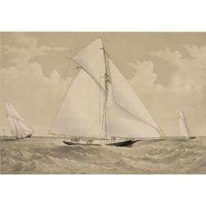  Boat Poster   Sloop yacht Pocahontas of New York 24 X 17 