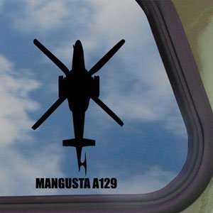  MANGUSTA A129 Black Decal Military Soldier Window Sticker 