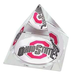   State Buckeyes Mascot Crystal Pyramid Paperweight