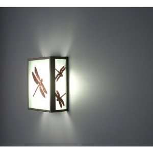WPT Design F/N3 Bronze FN3 Wall Sconce with Dragonfly Glass Bulb Type 