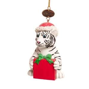  White Tiger Resin Ornament