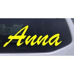  Yellow 50in X 18.3in    Anna Car Window Wall Laptop Decal 