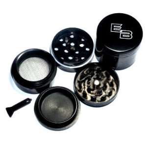  Herb Grinder 4 Part 1.75 Black, Metal Grinder Everything 