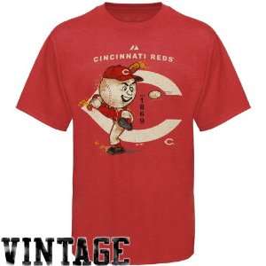  MLB Majestic Cincinnati Reds Vintage Classic Heathered T 