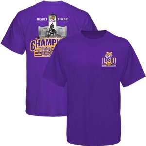   SEC Football Champions Recap Score T Shirt   Purple