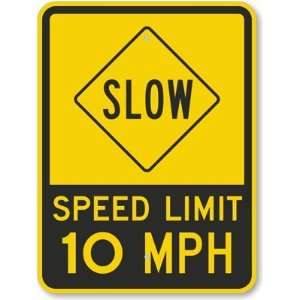     Speed Limit 10 MPH Engineer Grade Sign, 24 x 18