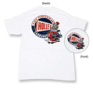  Holley 10012 SMHOL White Small Flathead Shirt Automotive