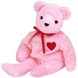  TY Beanie Baby   SMOOCH e the Pink Valentines Day Bear 