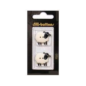  Dill Buttons 23mm 2 Hole White Sheep 2 pc (6 Pack)