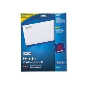  NEW AVERY WHITE INK RTN ADRS   25 SHTS .50 X 1.75   8167 