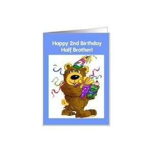  Half Brother, 2nd Birthday Bear Card Health & Personal 