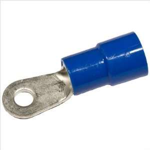  Nylon Insulated Ring Terminals in Blue with 6 AWG Wire and 