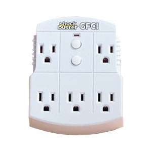  5 Outlet GFI ShockBuster Portable safety outlet