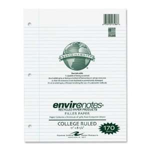   Paper, College Ruled, 170 Sheets, 11x8 1/2, White