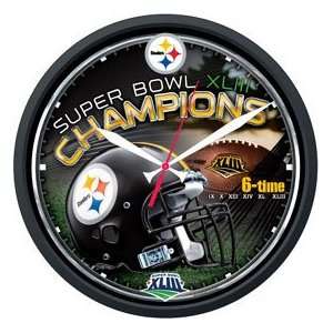  Pittsburgh Steelers Six Time Champs Clock Sports 