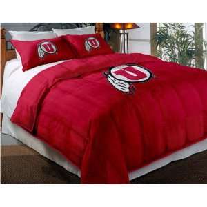  Utah Utes Applique Full Twin Comforter Set with Shams 