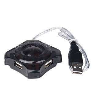  4 Port USB Mini Hub (Black)