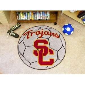Southern Cal USC Trojans Soccer Ball Shaped Area Rug Welcome/Bath Mat