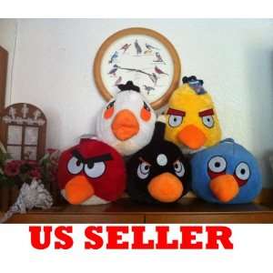  Set of 5 Iphone Game Stuffed Angry Birds 12inch Soft 