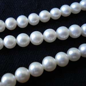  White 8mm Round Loose Freshwater Pearl Beads FW Arts 