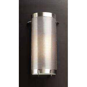 PLC Lighting 1666/CFL Girasole Nickel Wall Sconce 