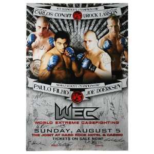  UFC WEC 29 Autographed Poster