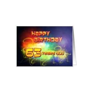   swirling lights Birthday Card, 63 years old Card Toys & Games