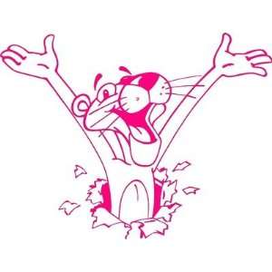 Pink Panther Busting Out Funny Decal/Sticker Choose Color/Size Easy To 