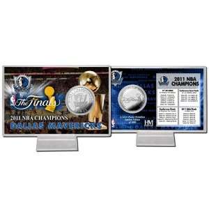  NBA Dallas Mavericks 2011 NBA Champions Silver Coin Card 