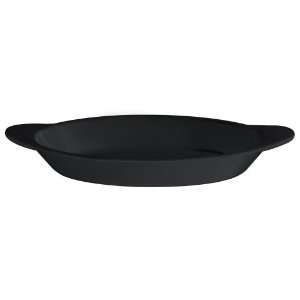 Side Dish, Oval, 10 Oz, 8 1/2 X 4 1/2, Curved, Melamine, Black (2 