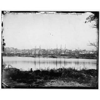 Civil War Reprint Washington, D.C. Georgetown waterfront with sailing 