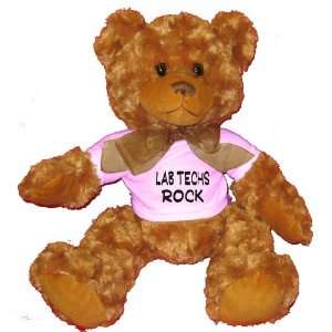  Lab Techs Rock Plush Teddy Bear with WHITE T Shirt Toys 