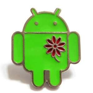 Mobile World Congress 2011 4 pc Google Android Pin Badge Android Heart 