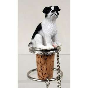 Jack Russell Terrier Smooth Blk/Wht Tiny One Bottle Stopper DTB105B